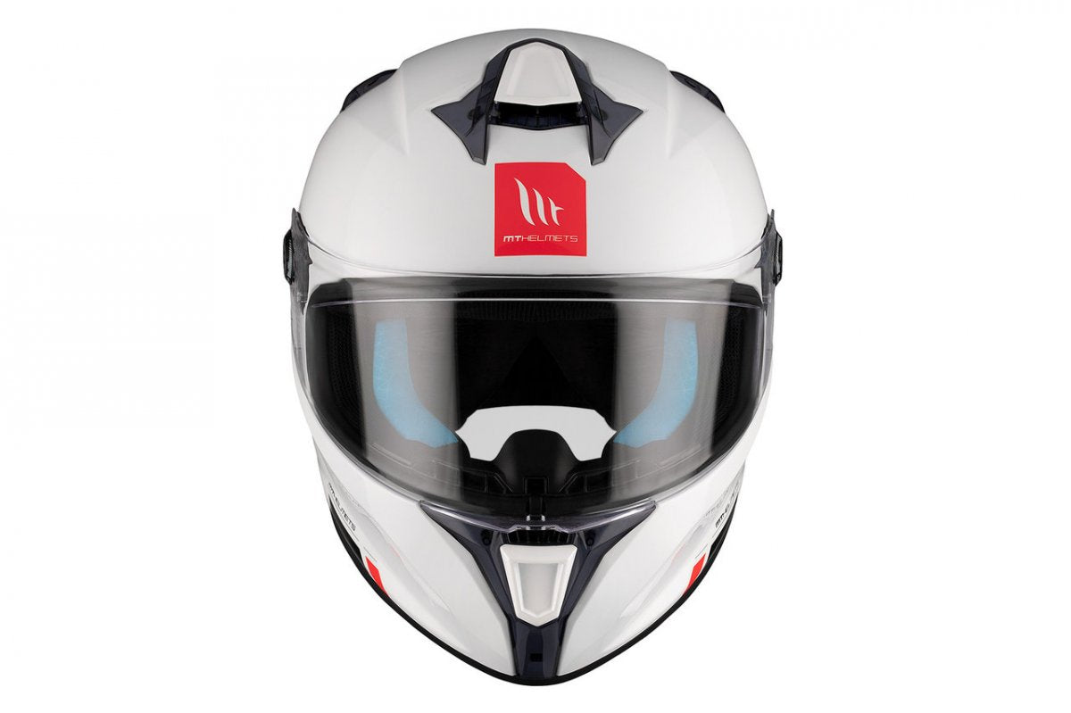 Capacete integral MT Helmets Targo S Solid A0 Branco Pérola Brilhante