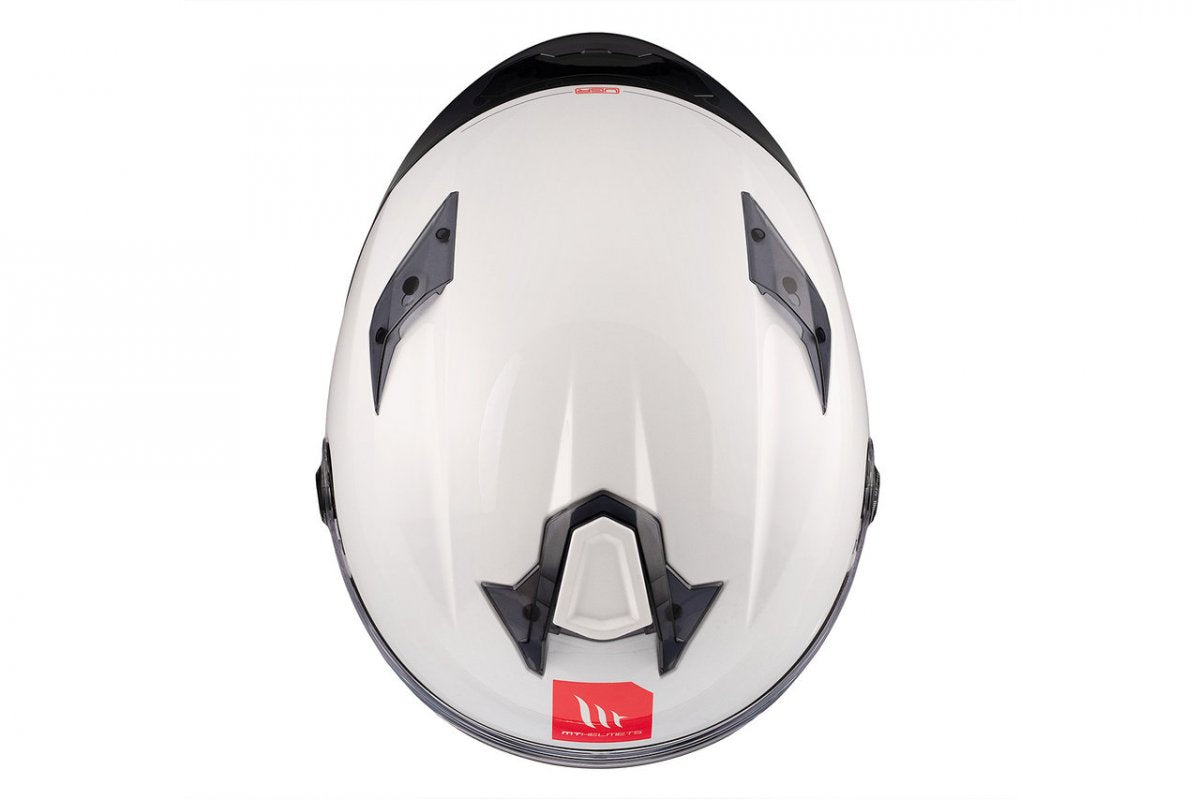 Capacete integral MT Helmets Targo S Solid A0 Branco Pérola Brilhante