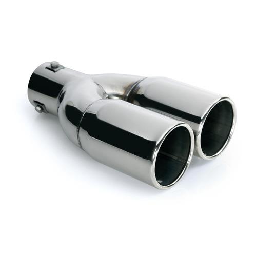 Ponteira de Escape Universal LAMPA Auto Dupla Redonda  TS-23