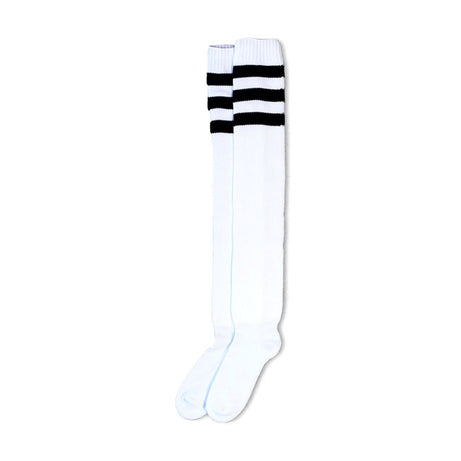 American Socks Ultra high Old School triplo listrado preto