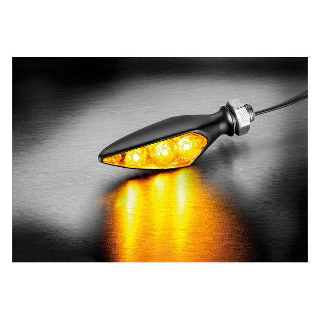 Pisca Moto Led 1 UND Kellermann, Rhombus S Sinalizador escuro. FL/RR