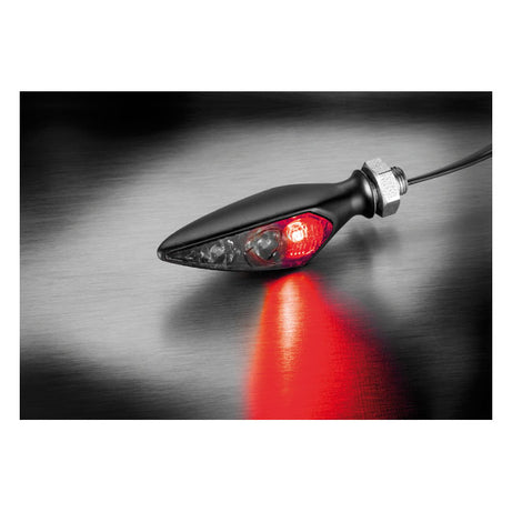 Pisca Moto + luz presença + luz stop Kellermann, Rhombus S DF Dark. Combinação 3-1. Preto. RR