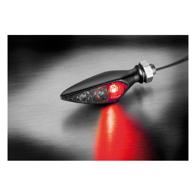 Pisca Moto + luz presença + luz stop Kellermann, Rhombus S DF Dark. Combinação 3-1. Preto. RR