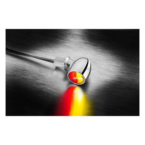 Pisca Moto + luz presença + luz stop Kellermann Atto® DF cromado ECE (3 em 1)