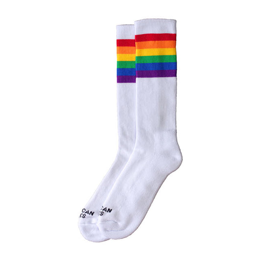 American Socks Mid high Rainbow Pride listrado arco-íris