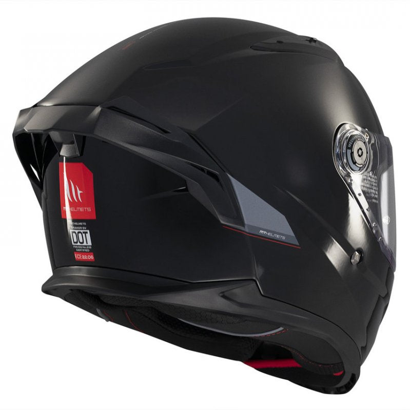Capacete Integral Braker SV Solid A1 MT Helmets - Preto Brilhante