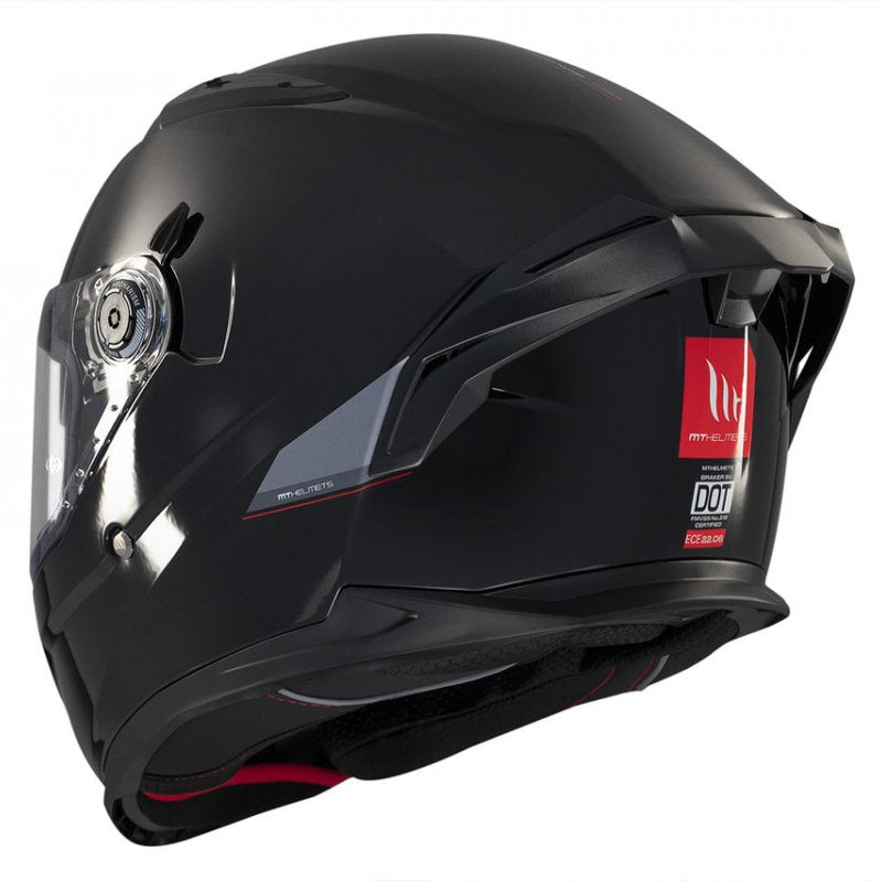Capacete Integral Braker SV Solid A1 MT Helmets - Preto Brilhante