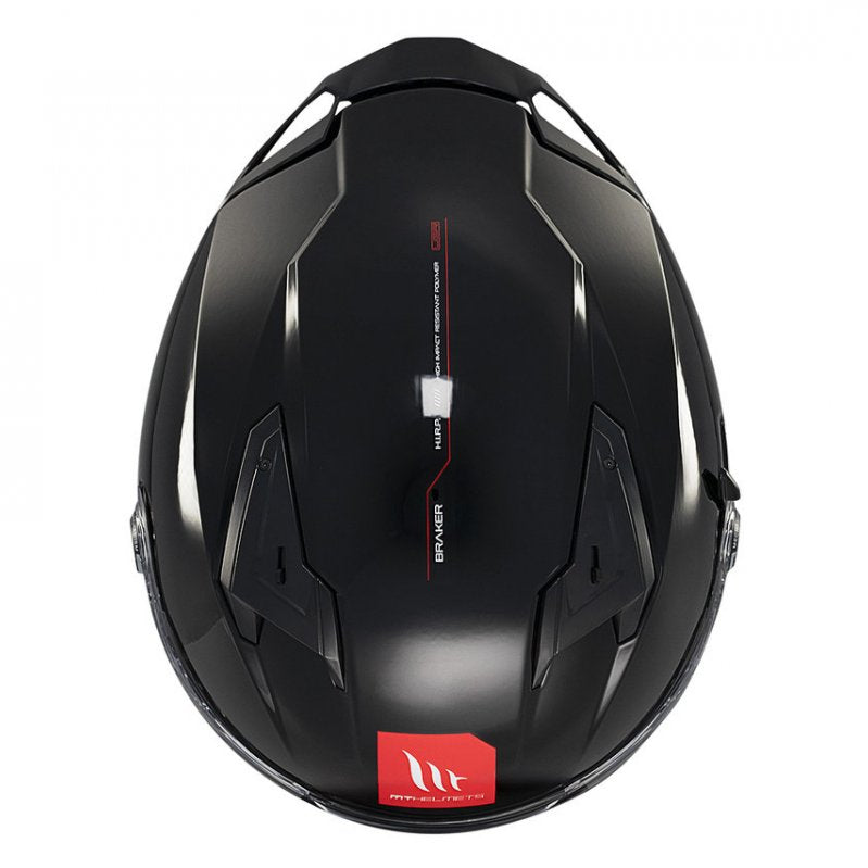 Capacete Integral Braker SV Solid A1 MT Helmets - Preto Brilhante