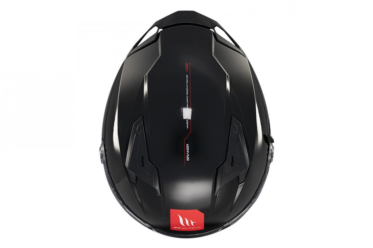 Capacete Integral Braker SV Solid A1 MT Helmets - Preto Brilhante