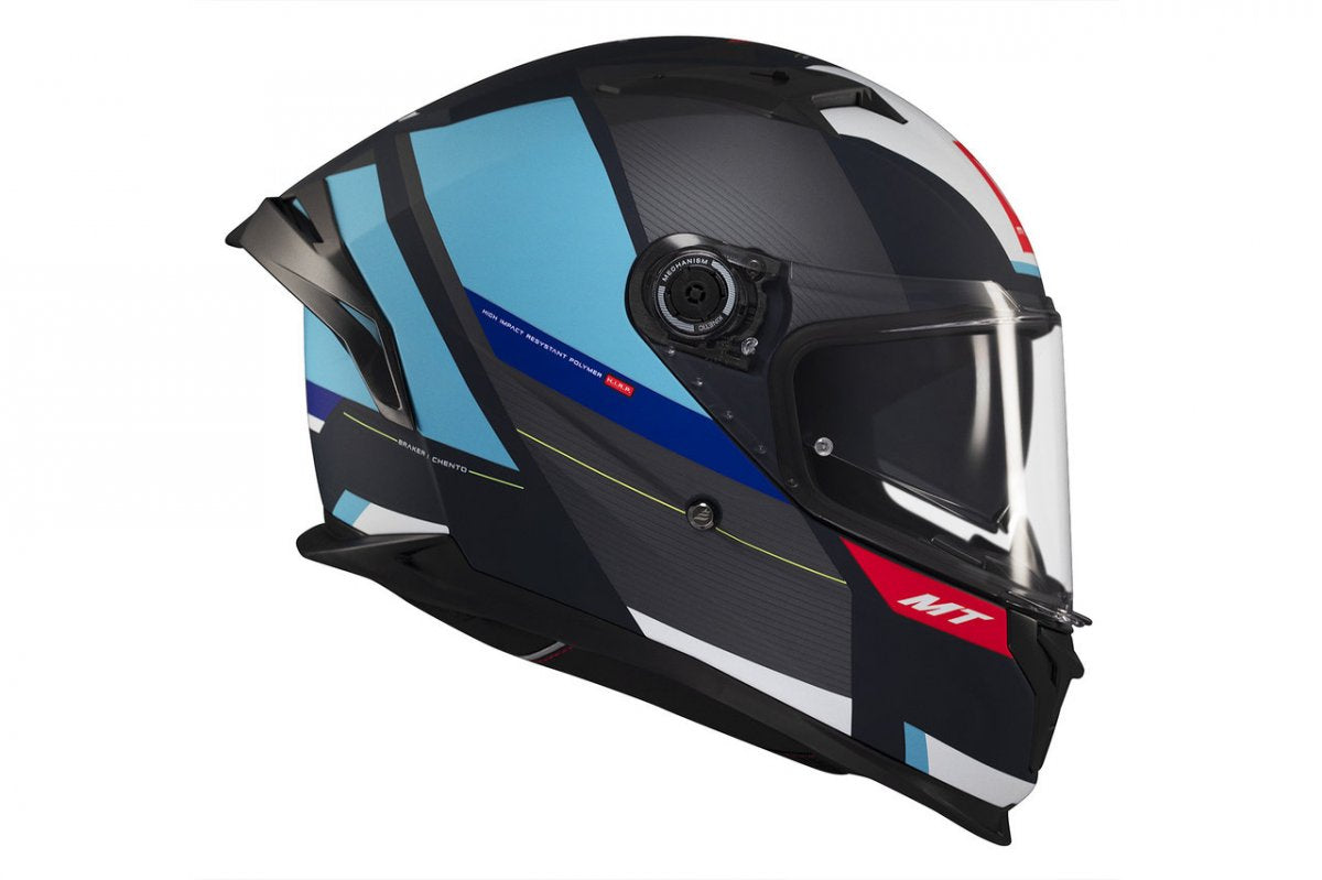 MT Helmets Braker SV Chento C7 Capacete Integral Azul/Preto Fosco