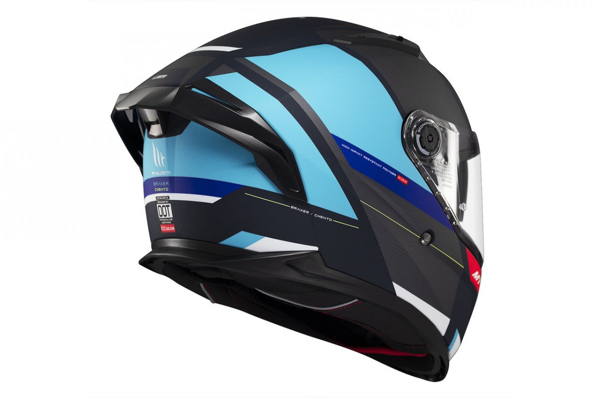 MT Helmets Braker SV Chento C7 Capacete Integral Azul/Preto Fosco