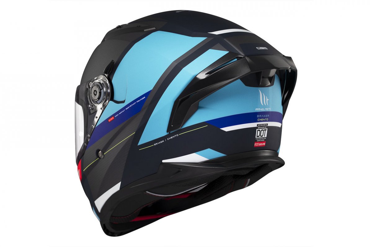 MT Helmets Braker SV Chento C7 Capacete Integral Azul/Preto Fosco