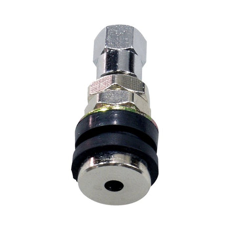 Haste da Válvula tubeless aparafusada. Tampa sextavada cromada