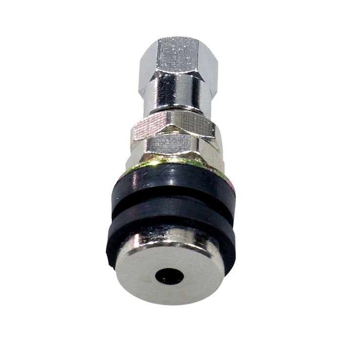 Haste da Válvula tubeless aparafusada. Tampa sextavada cromada