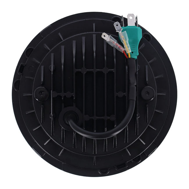 Farol LED brilhante de 7". Preto