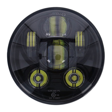 Unidade de farol LED brilhante de 5-3/4". Preto