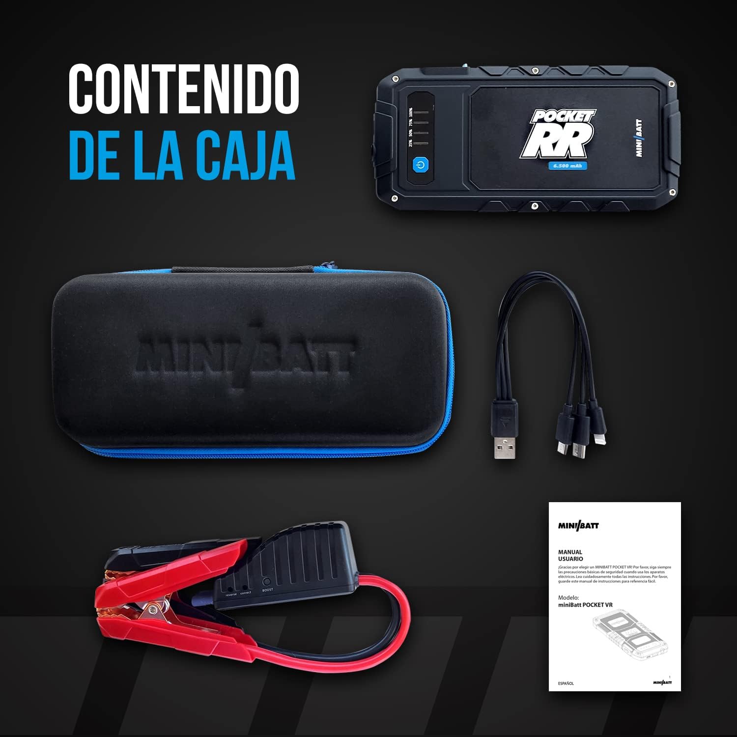 Arrancador Power Bank Pocket RR 6500 mAh Minibatt