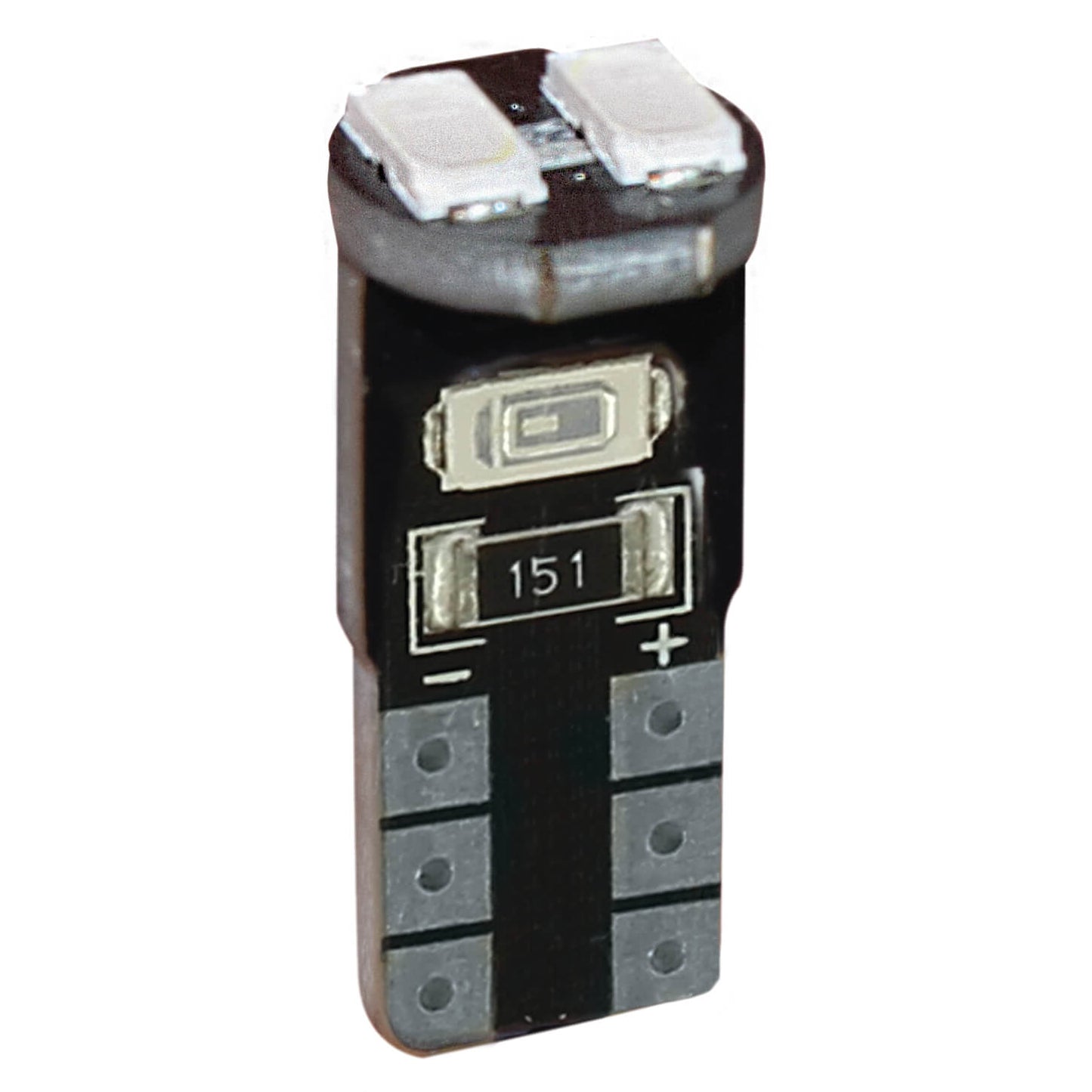 Lâmpada T10 EVO CANBUS LEDS C/4 Leds 12V T10 Azul Base W2,1x9,5d 2PCS