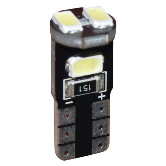Lâmpada CANBUS LEDS EVO T10 Xenon C/ 4 Leds Azuis + 2 Brancos 12V Base W2,1x9, 5d 2PCS