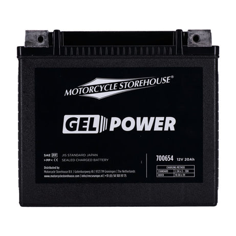 MCS, bateria de GEL selada da série Nano. 12V, 20Ah, 360cca