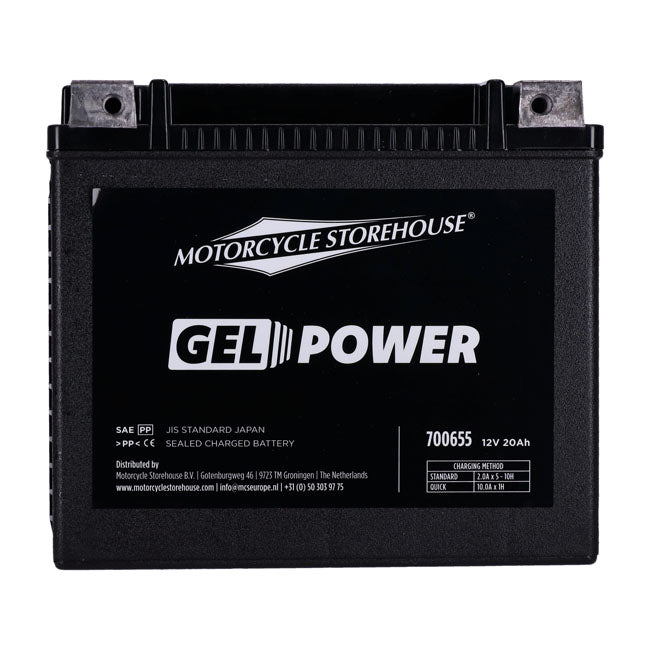 MCS, bateria de GEL selada da série Nano. 12V, 20Ah, 360cca