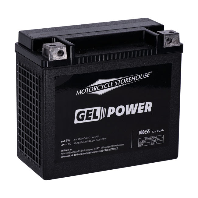 MCS, bateria de GEL selada da série Nano. 12V, 20Ah, 360cca