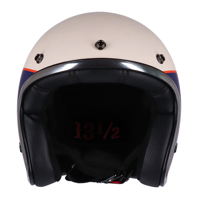 Capacete balde de caveira 13 1/2 Superior vintage branco