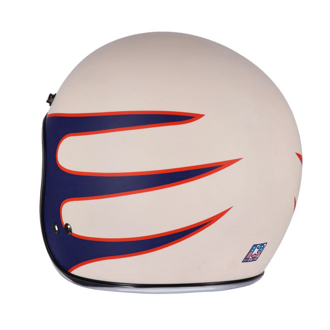Capacete balde de caveira 13 1/2 Superior vintage branco