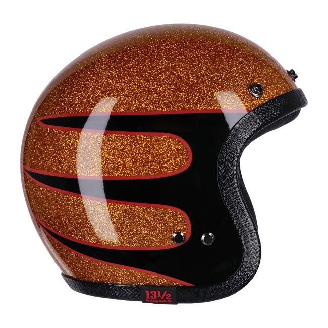Capacete balde de caveira 13 1/2 Floco de metal superior