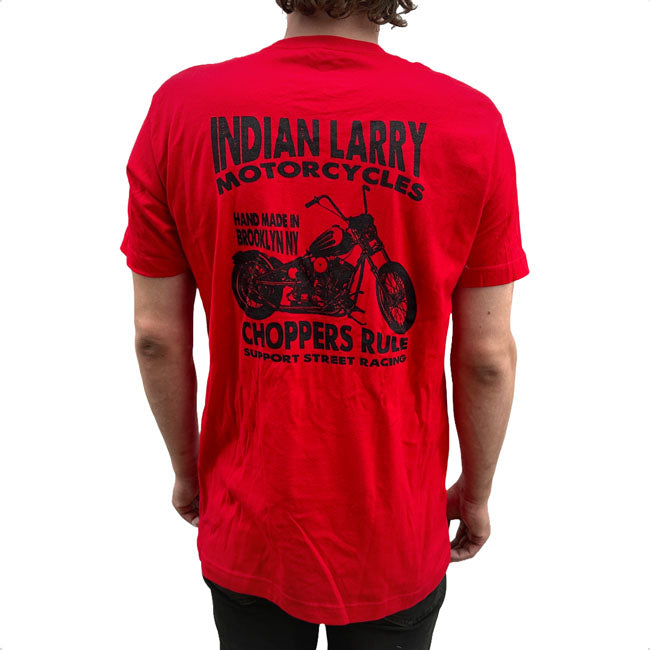 Camiseta indiana Larry Street Racer vermelha