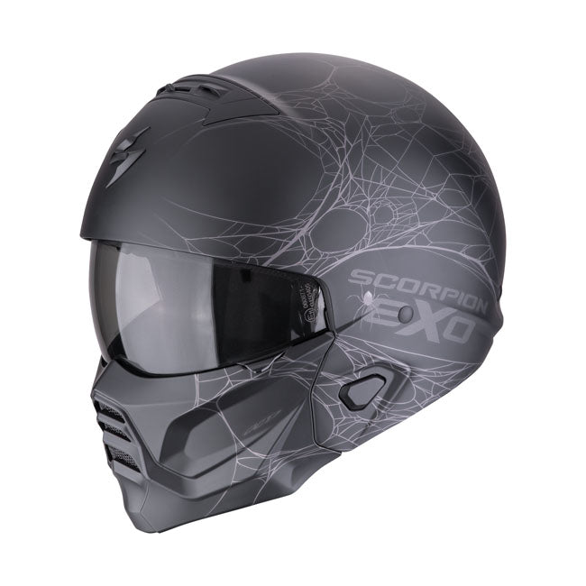 Scorpion EXO-Combat II Spiderweb mate preto-prata