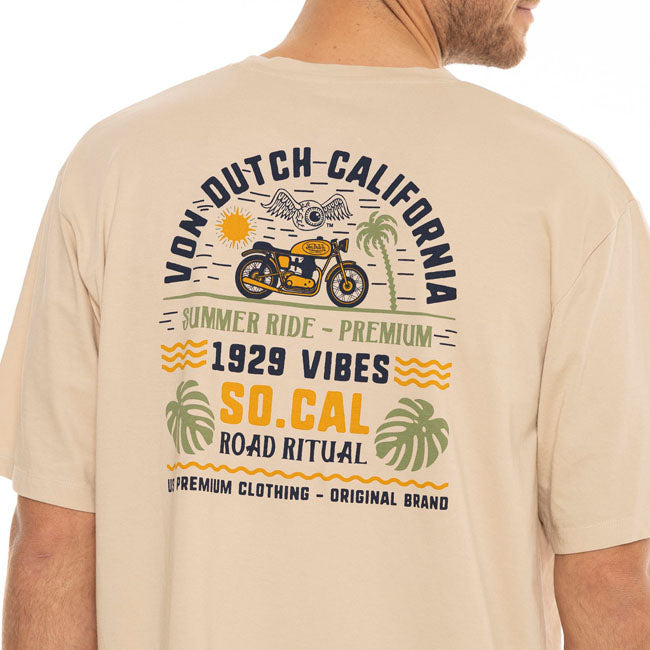 Camiseta Von Dutch Vibes bege