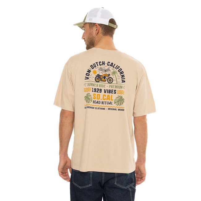 Camiseta Von Dutch Vibes bege