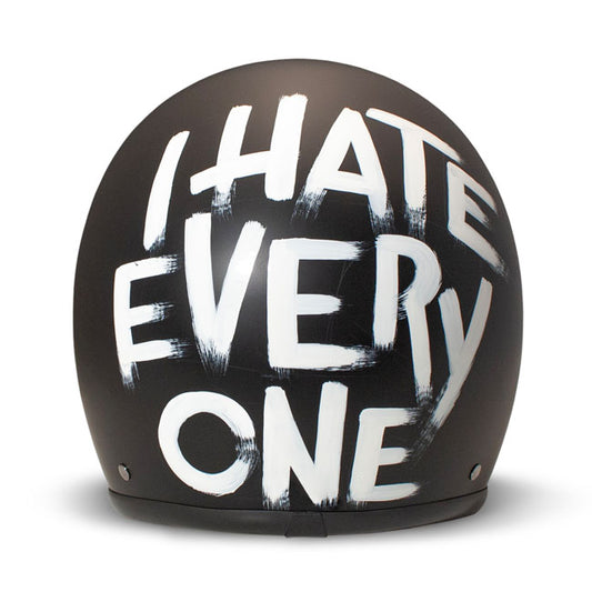 Capacete DMD Retro Eu odeio todo mundo