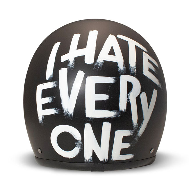 Capacete DMD Retro Eu odeio todo mundo