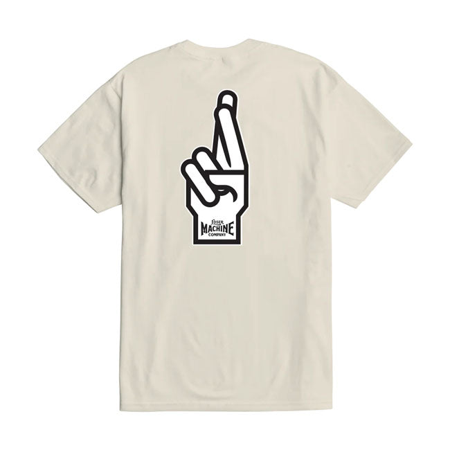 Loser Machine Boa sorte dedos camiseta creme