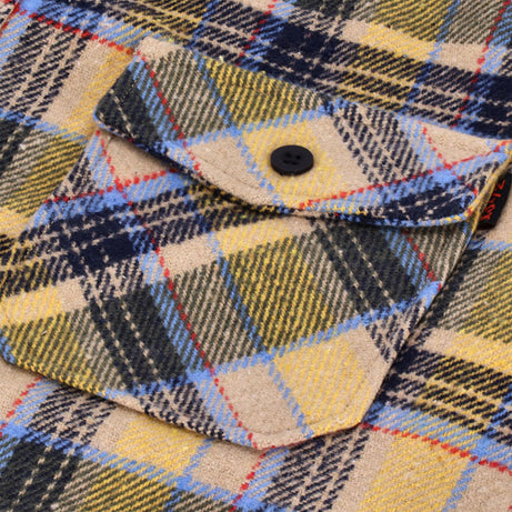 13 1/2 Camisa Steel flannel yellow