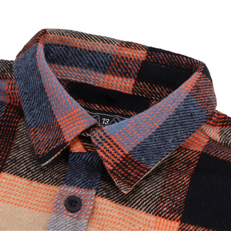 13 1/2 Camisa Steel flannel oxblood