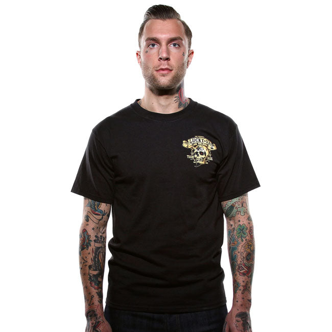 Camiseta Lucky 13 Booze, Bikes & Broads preta