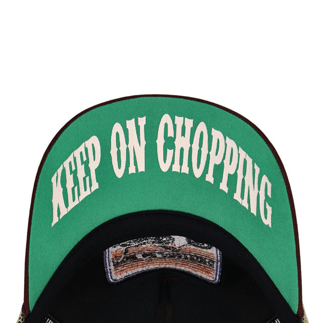 Boné trucker 13 1/2 Keep On Chopping marrom/cáqui