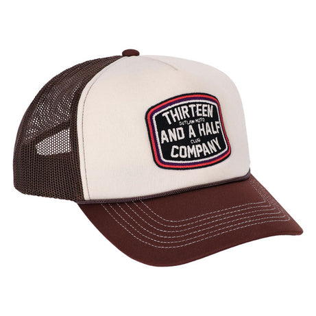 Boné trucker 13 1/2 Outlaw Club marrom