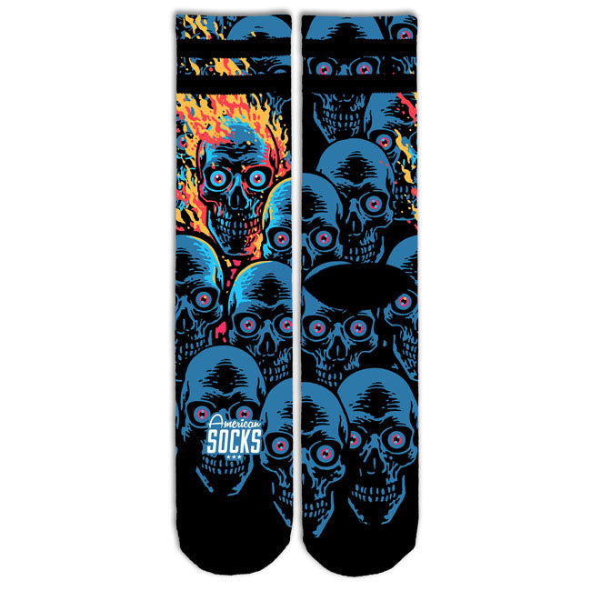 American Socks Meias Knucklehead Mid High azuis