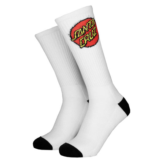 Meias Santa Cruz Classic Dot brancas e pretas