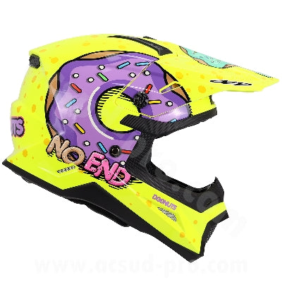 Capacete Infantil Cross Noend Donuts Amarela