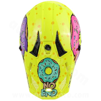 Capacete Infantil Cross Noend Donuts Amarela