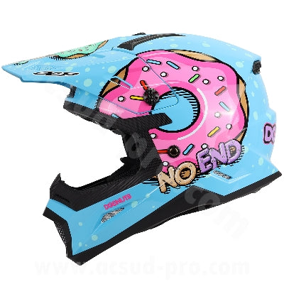 Capacete Infantil Cross Noend Donuts Azul