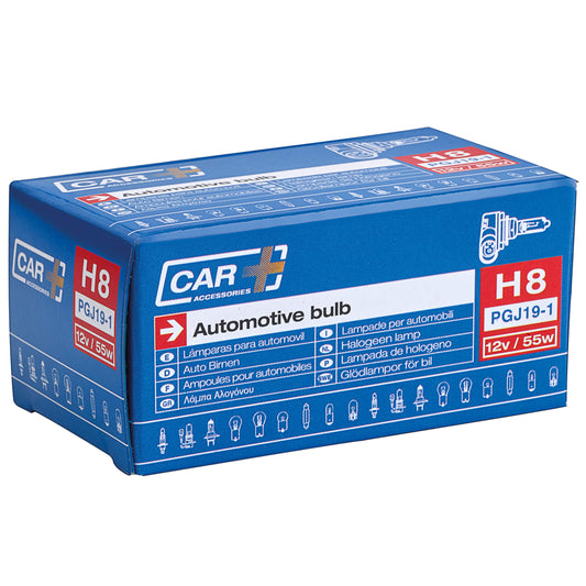 Lâmpada Luz Original  CAR + H8 12V 55W 3300K Base PGJ19-1  1 Peça IN BOX