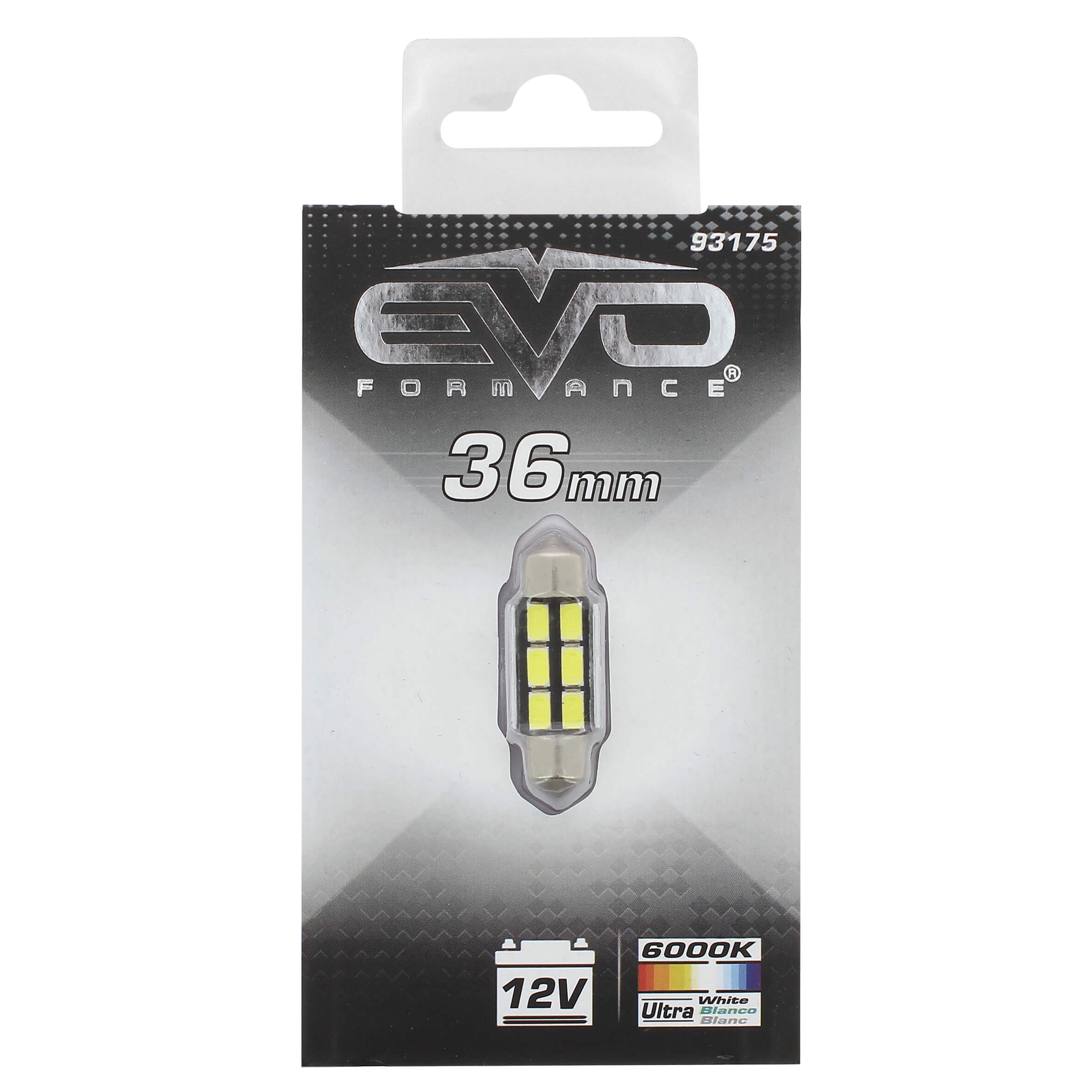 Lâmpada C5W EVO C/ 6 Leds Ultra Luminosa 36mm