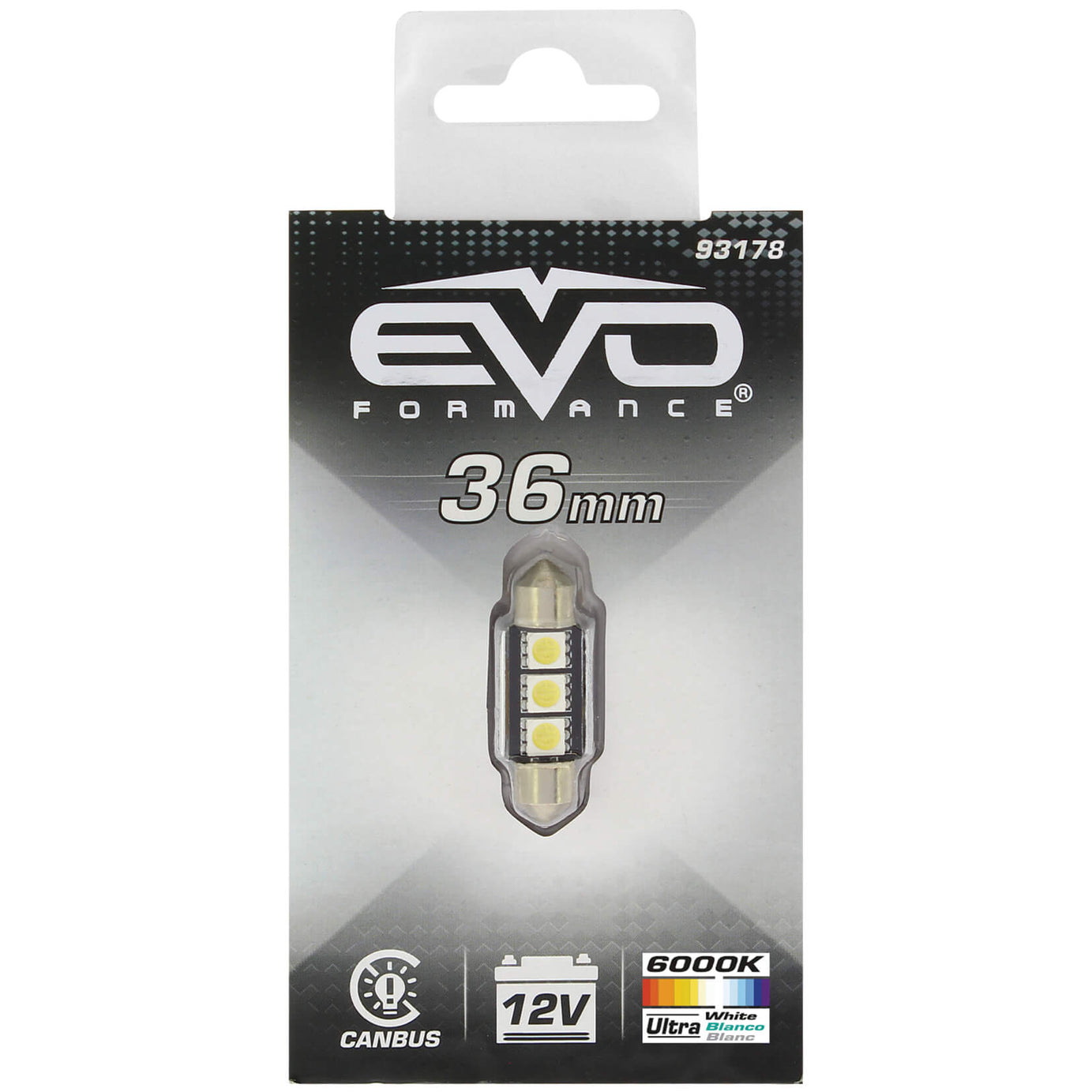 Lâmpada C5W EVO C/ 3 Leds Ultra Luminosa 36mm