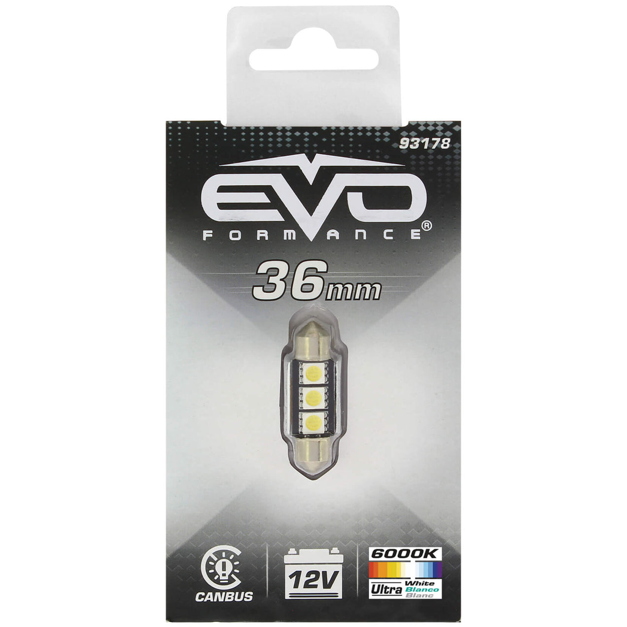 Lâmpada C5W EVO C/ 3 Leds Ultra Luminosa 36mm